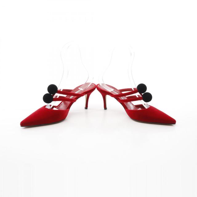 マノロブラニク MANOLO BLAHNIK ミュール 靴 ファブリック レディース