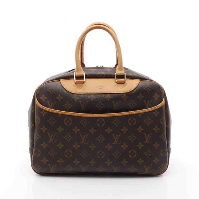 ルイ・ヴィトン LOUIS VUITTON ドーヴィル ボーリングヴァニティ ハンドバッグ バッグ PVCコーティングキャンバス レザー モノグラム レディース ブラウン系 M47270 【中古】