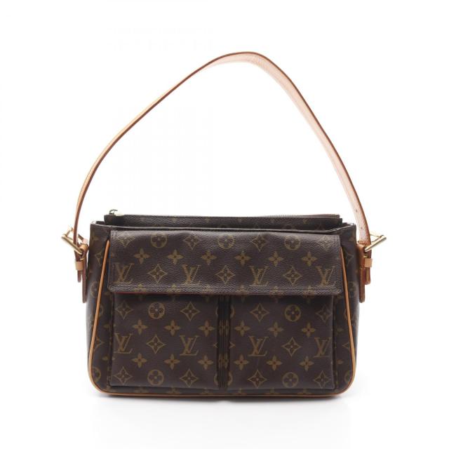 ルイ・ヴィトン LOUIS VUITTON ヴィバシテGM ショルダーバッグ バッグ PVCコーティングキャンバス レザー モノグラム レディース ブラウン系 M51163 【中古】