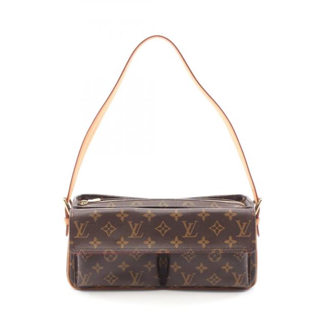 ルイ・ヴィトン LOUIS VUITTON ヴィバシテMM モノグラム ショルダーバッグ バッグ PVCコーティングキャンバス レザー レディース ブラウン系 M51164 【中古】