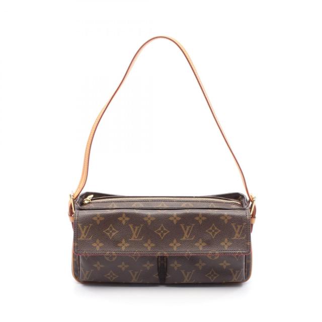 ルイ・ヴィトン LOUIS VUITTON ヴィバシテMM ショルダーバッグ バッグ PVCコーティングキャンバス レザー モノグラム レディース ブラウン系 M51164 【中古】
