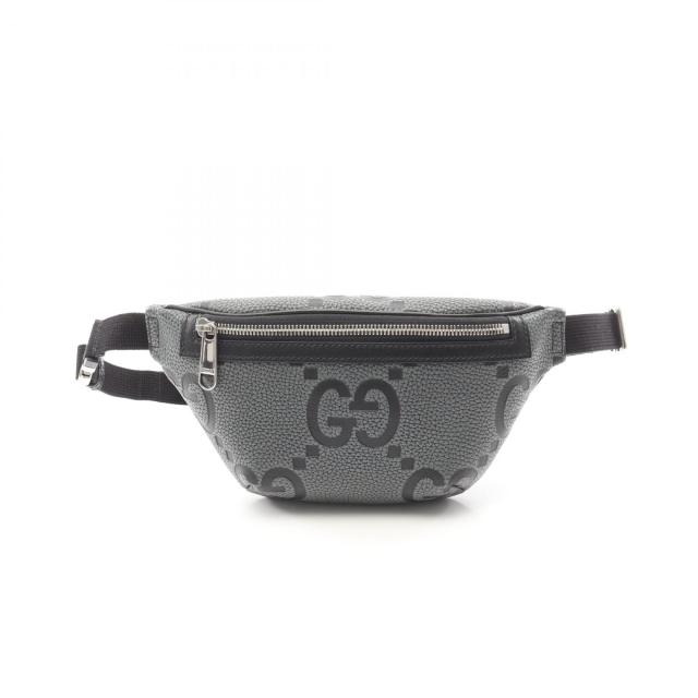 グッチ GUCCI ジャンボGG スモール ウエストバッグ バッグ レザー メンズ グレー系 / ブラック系 658582AAEB9104590 【新品】