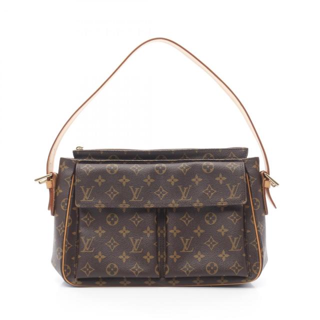 ルイ・ヴィトン LOUIS VUITTON ヴィバシテGM ショルダーバッグ バッグ PVCコーティングキャンバス レザー モノグラム レディース ブラウン系 M51163 【中古】