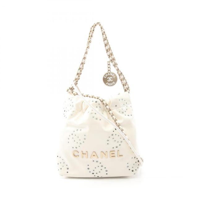 シャネル CHANEL CHANEL 22 ミニ ショルダーバッグ バッグ レザー レディース ホワイト系 AS3980 【中古】