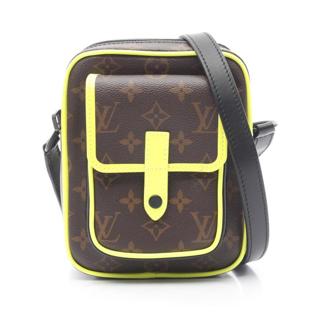 ルイ・ヴィトン LOUIS VUITTON クリストファー ウェアラブルウォレット ショルダーバッグ バッグ PVCコーティングキャンバス レザー モノグラム・マカサー メンズ ブラウン系 / グリーン系 / ブラック系 M80793 【中古】