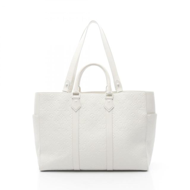 ルイ・ヴィトン LOUIS VUITTON サックプラ 24H モノグラムトリヨン トートバッグ バッグ レザー メンズ ホワイト系 M24383 【中古】