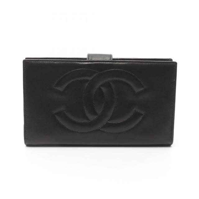CHANEL 黒 レザー 長財布 【公式通販】