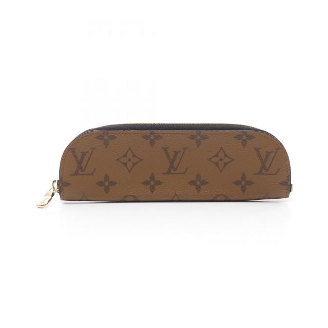 LOUIS VUITTON ペンケース ブラウン レザー モノグラム LOUIS VUITTON - LOUIS VUITTON ペンケース 文房具 レザー 革