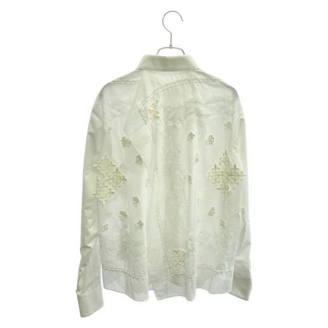 サカイ Sacai 22-06001 レースシャツ ホワイト 長袖シャツ 衣料品