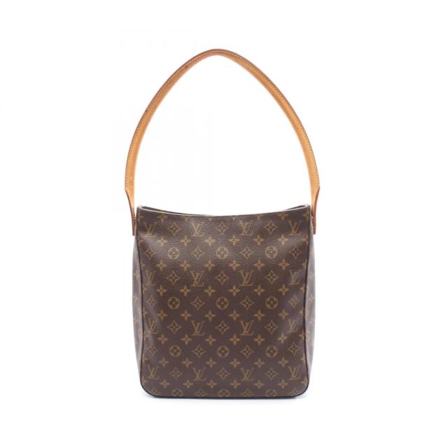 ルイ・ヴィトン LOUIS VUITTON ルーピングGM ショルダーバッグ バッグ PVCコーティングキャンバス レザー モノグラム レディース ブラウン系 M51145 【中古】