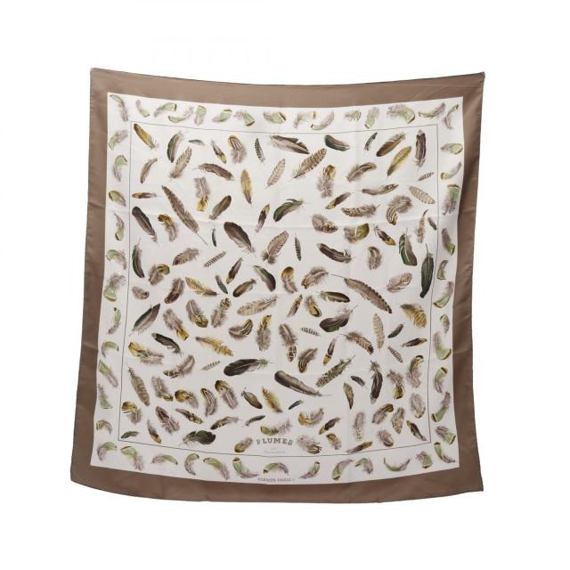 エルメス HERMES カレ90 PLUMES par Henride Linares スカーフ