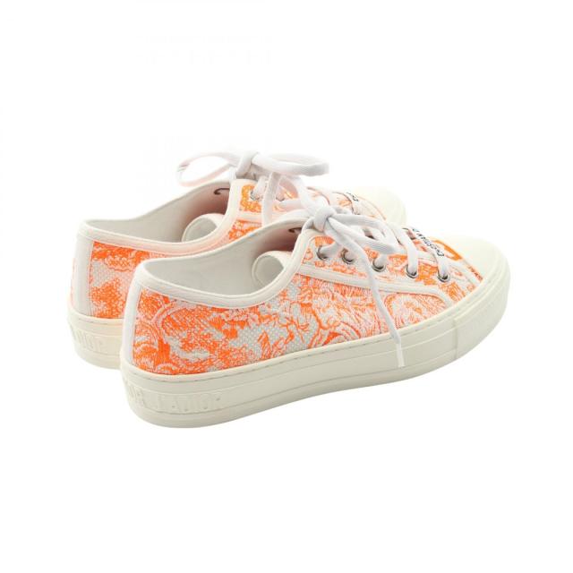 ディオール Dior WALK？N？DIOR スニーカー 靴 キャンバス レディース オレンジ系 / ホワイト系 【中古】 ディオール Dior Walk'n'Dior スニーカー 靴 キャンバス レディース