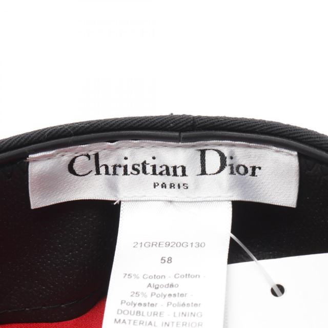 ディオール コットン×ポリエステル キャスケット ディオール Dior キャスケット 帽子 コットン レディース ブラック系