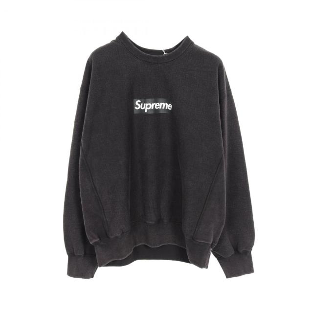 Supreme Washed Box Logo Crewneck Black Supreme Box Logo Crewneck