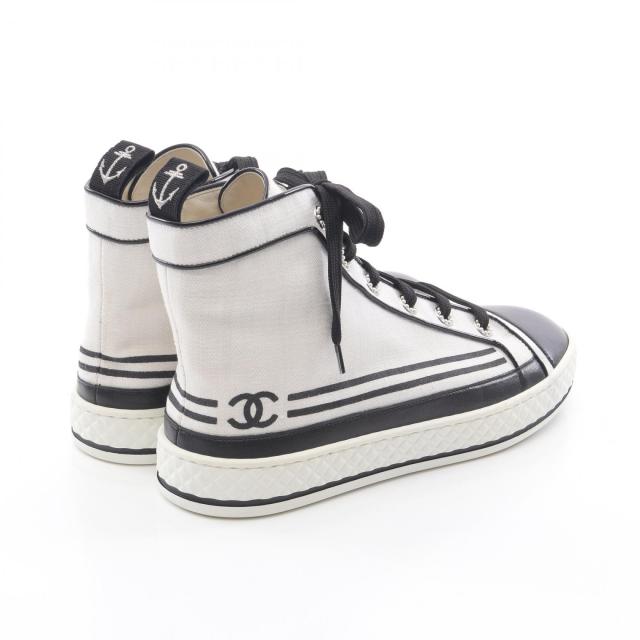 シャネル CHANEL ココマーク スニーカー 靴 キャンバス レザー シャネル CHANEL ココマーク スニーカー 靴 キャンバス レザー
