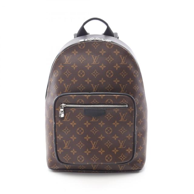 ルイ・ヴィトン LOUIS VUITTON ジョッシュ NV リュックサック バックパック バッグ PVCコーティングキャンバス レザー モノグラム・マカサー メンズ ブラウン系 / ブラック系 M45349 【中古】