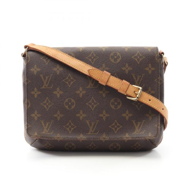 ルイ・ヴィトン LOUIS VUITTON ミュゼットタンゴ ショートストラップ モノグラム ショルダーバッグ バッグ PVCコーティングキャンバス レザー レディース ブラウン系 M51257 【中古】