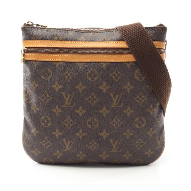 ルイ・ヴィトン LOUIS VUITTON ポシェットボスフォール モノグラム ショルダーバッグ バッグ PVCコーティングキャンバス レザー レディース ブラウン系 M40044 【中古】