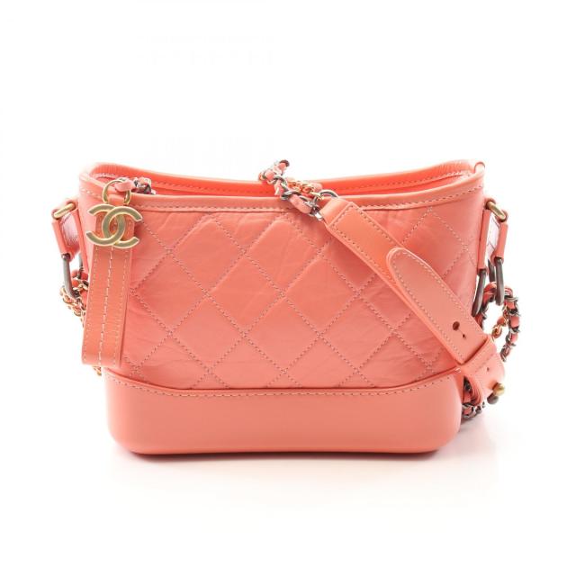 シャネル CHANEL ガブリエル ドゥ シャネル スモール ホーボー ショルダーバッグ バッグ レザー レディース オレンジ系 A91810 【中古】