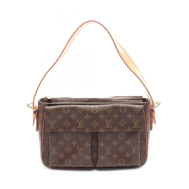 ルイ・ヴィトン LOUIS VUITTON ヴィバシテGM モノグラム ショルダーバッグ バッグ PVCコーティングキャンバス レザー レディース ブラウン系 M51163 【中古】