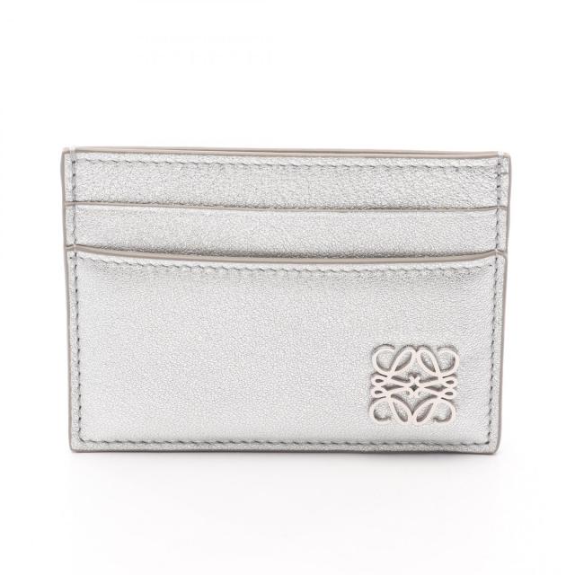 ロエベ LOEWE パファー アナグラム プレーン カードケース アクセサリー レザー レディース シルバー系 C821322X03LE1160 【新品】