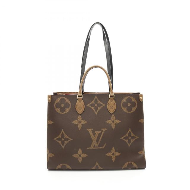 ルイ・ヴィトン LOUIS VUITTON オンザゴーGM ショルダーバッグ バッグ PVCコーティングキャンバス レザー モノグラム・ジャイアント レディース ブラウン系 M45320 【中古】