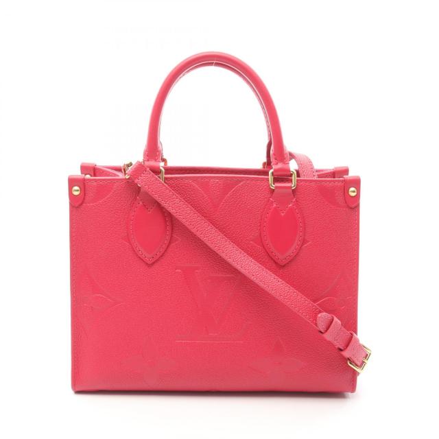 ルイ・ヴィトン LOUIS VUITTON オンザゴーPM モノグラムアンプラント フリージア トートバッグ バッグ レザー レディース ピンク系 M45660 【中古】