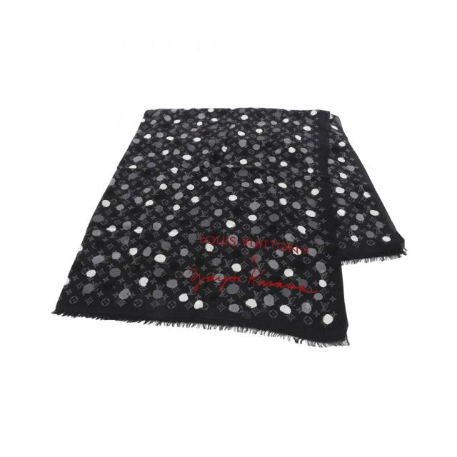 フェンディ FENDI ズッカ ストール 衣料品 シルク ウール ブルー系  