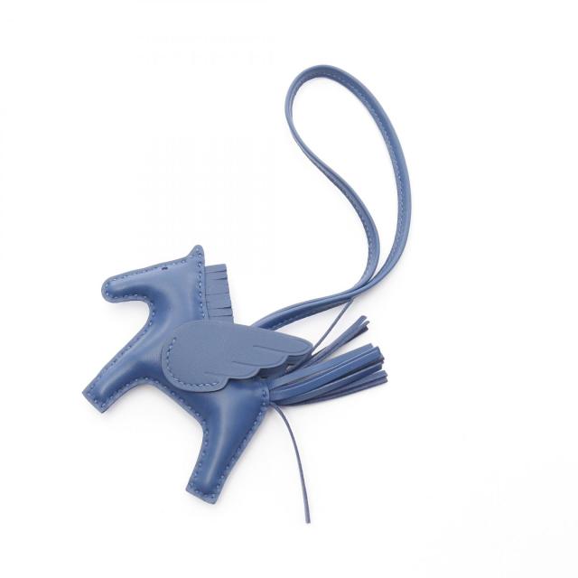 エルメス HERMES ロデオペガサスPM チャーム アクセサリー レザー ヴォースイフト / アニョーミロ ヴォースイフト レディース ネイビー系 【中古】