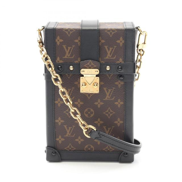 ルイ・ヴィトン LOUIS VUITTON ポシェット トランクヴェルティカル ショルダーバッグ バッグ PVCコーティングキャンバス レザー モノグラム レディース ブラウン系 / ブラック系 M63913 【中古】