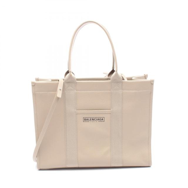 バレンシアガ BALENCIAGA HARDWARE TOTE ハードウェア トートバッグ バッグ レザー キャンバス レディース ベージュ系 671400 【中古】