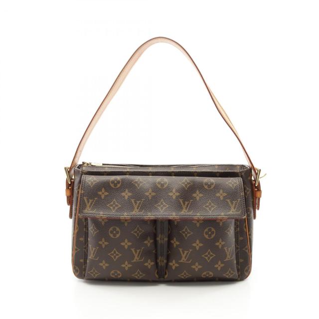 ルイ・ヴィトン LOUIS VUITTON ヴィバシテGM モノグラム ショルダーバッグ バッグ PVCコーティングキャンバス レザー レディース ブラウン系 M51163 【中古】