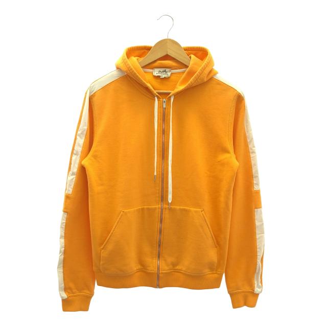 エルメス HERMES フーディジップアップ パーカー 衣料品 トップス コットン レディース オレンジ系 【中古】