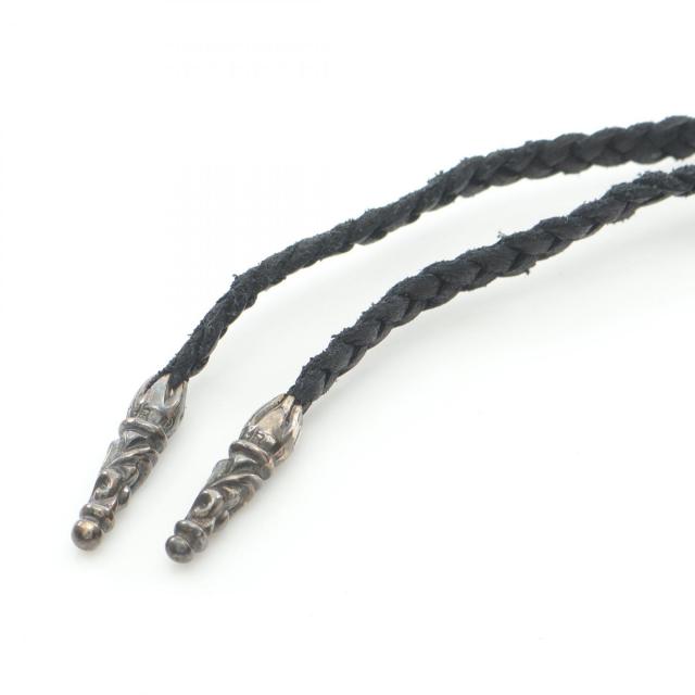 クロムハーツ Chrome Hearts レザーブレード ネックレス925 クロムハーツ CHROME HEARTS LEATHER BRAID スクロール レザー