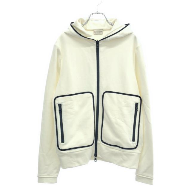 モンクレール MONCLER パーカー パーカー 衣料品 トップス コットン メンズ ホワイト系 【中古】
