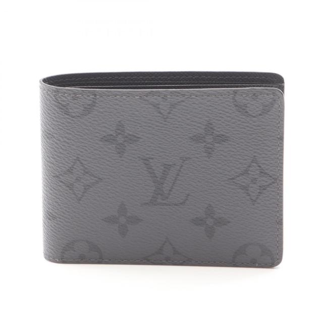 ルイ・ヴィトン LOUIS VUITTON ポルトフォイユ スレンダー モノグラムエクリプスリバース 二つ折り財布 財布 PVCコーティングキャンバス メンズ グレー系 M80906 【中古】