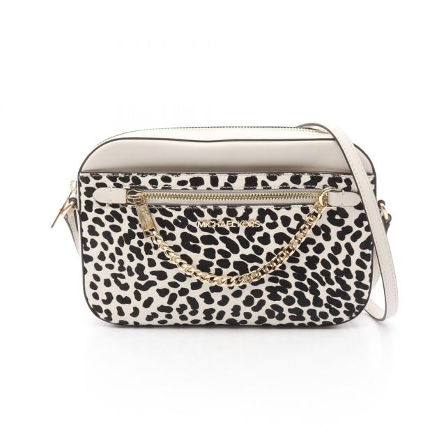 マイケルコース Michael Kors Jet Set Large Crossbody Bag ショルダーバッグ バッグ レザー レザー レディース アイボリー系 / ブラック系 35F4GTTC9H 【中古】