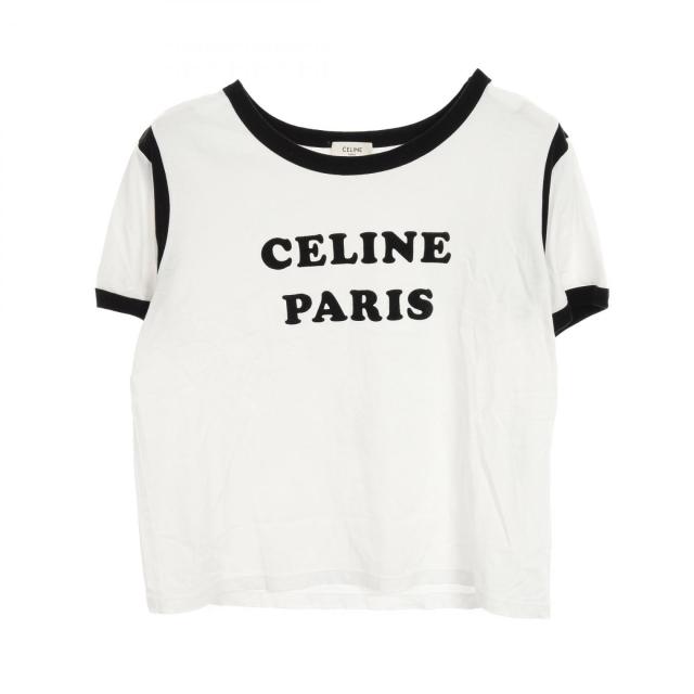 セリーヌ CELINE ボクシー カットソー 衣料品 トップス コットン レディース ホワイト系 / ブラック系 2X890671Q 【中古】