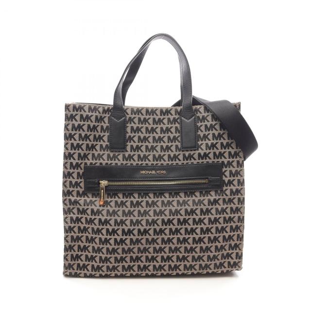 マイケルコース Michael Kors トートバッグ バッグ キャンバス レザー レディース ベージュ系 / ブラック系 35F9SY9T3J 【中古】
