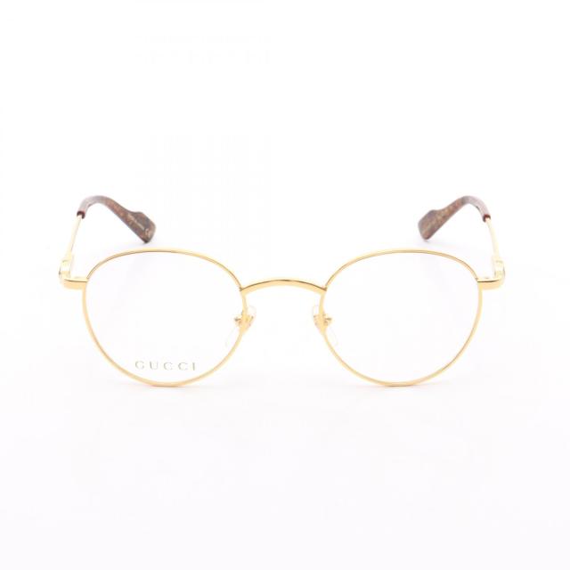グッチ GUCCI 伊達 メガネ 衣料品 GP / プラスチック レディース ゴールド系 【中古】