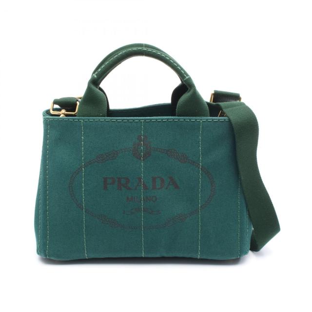 PRADA プラダ カナパ キャンバス ハンドバッグ グリーン プラダ カナパ PRADA ⁄ CANAPA 緑 グリーン トートバッグ プラダ