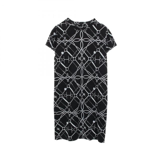 Vネック レース ワンピース 幾何学模様 透け感 シースルー 半袖 Aライン フレア ハイウエスト ミモレ丈 ロング丈 モノトーン  かわいい 大人可愛い きれいめ シンプル カジュアル 大人 上品 Vネック レース ワンピース 幾何学模様 透け感 シースルー 半袖 A