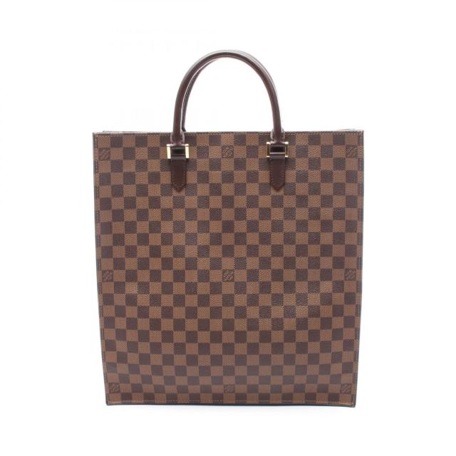 ルイ・ヴィトン LOUIS VUITTON サックプラ トートバッグ バッグ PVCコーティングキャンバス レザー ダミエ レディース ブラウン系 N51140 【中古】