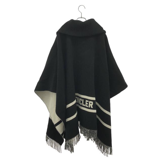 MONCLER】ケープ ロゴパッチ ウール カシミア ポンチョ ニット