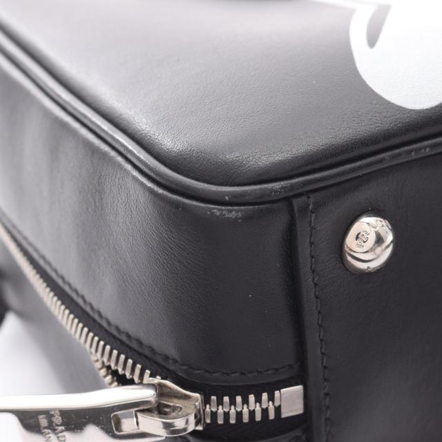 プラダ PRADA バナナプリント ハンドバッグ バッグ レザー レディース  