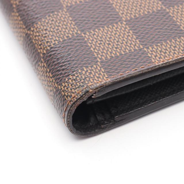 ルイヴィトン ダミエ 二つ折り長財布 ポルトフォイユ ブラザ ブラウン