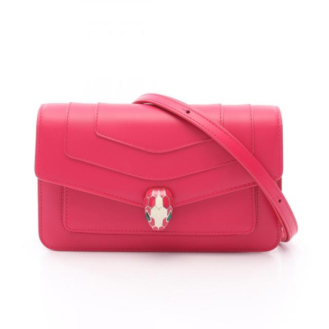 BVLGARI セルペンティ フォーエバー レザー ショルダーバッグ BVLGARI ブルガリ セルペンティ フォーエバー ショルダーバッグ