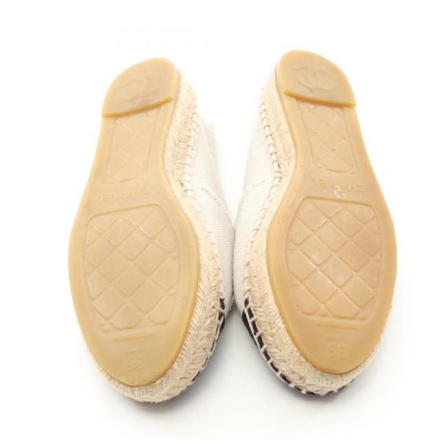 シャネル CHANEL ココマーク 靴 キャンバス レディース ベージュ系 / ブラック系 G29762 【中古】 シャネル CHANEL ココマーク 靴 キャンバス レディース ベージュ系