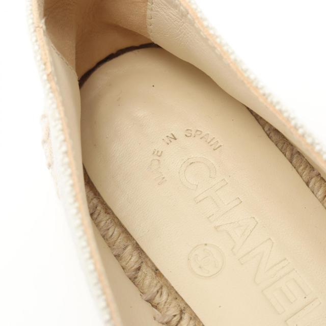 シャネル CHANEL ココマーク 靴 キャンバス レディース ベージュ系