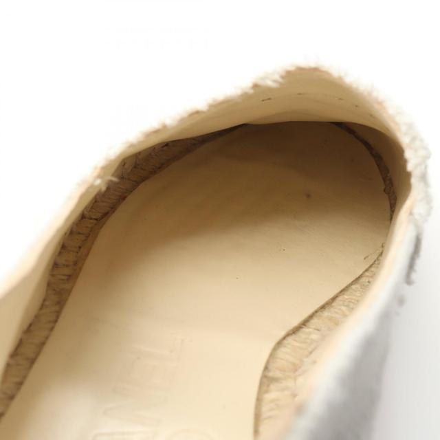 シャネル CHANEL ココマーク 靴 キャンバス レディース ベージュ系